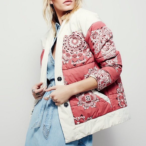Free People Jackets & Blazers - Free People • Printed Poplin Coat